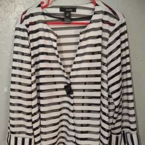 Black and white over throw